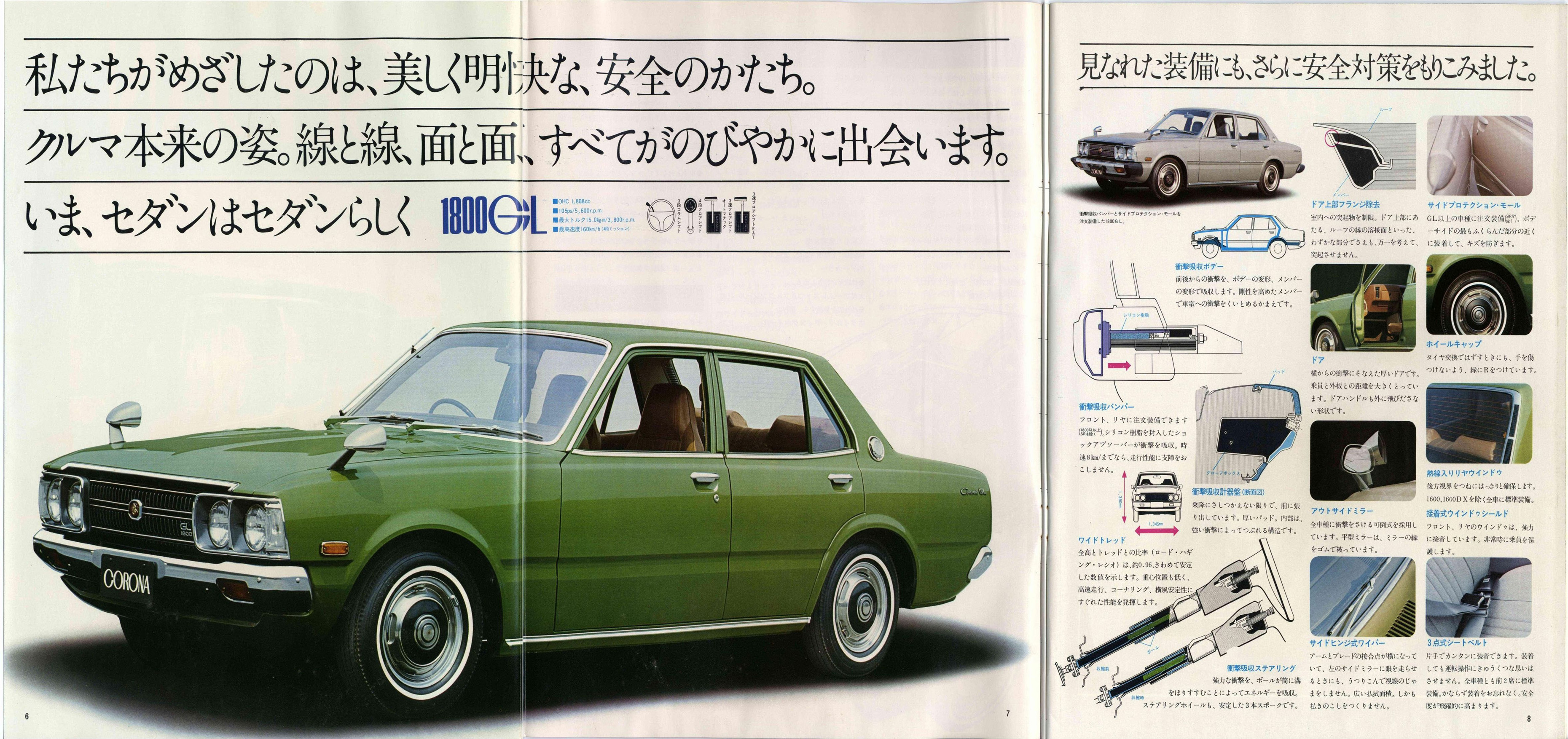 Brochure Toyota Corona – Vers 1971 – Berline De Luxe 1500 – Document D'époque