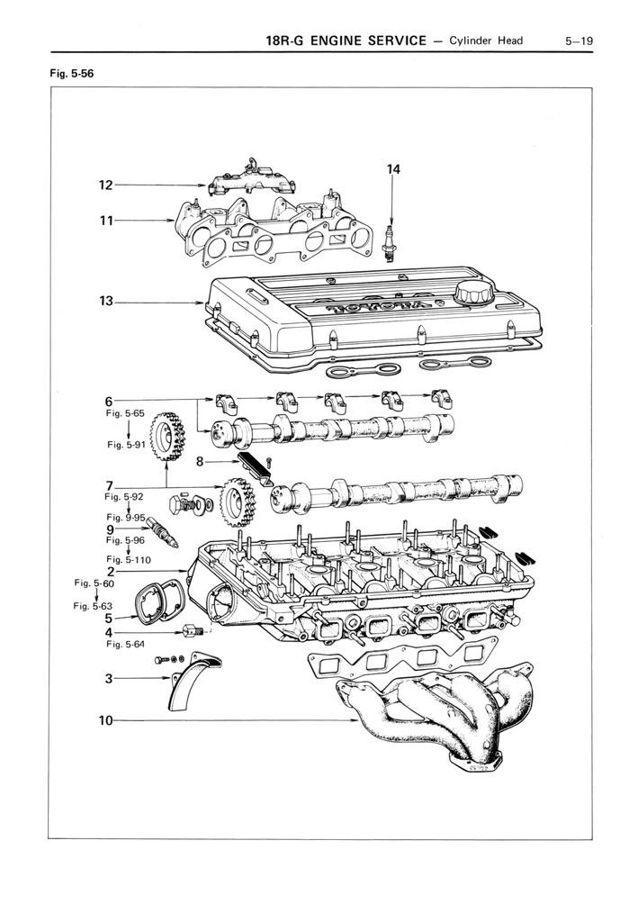Engine Valve R180 Toyota Service Manual - 18R Engine - Page 05-19 (100dpi) - Retro JDM