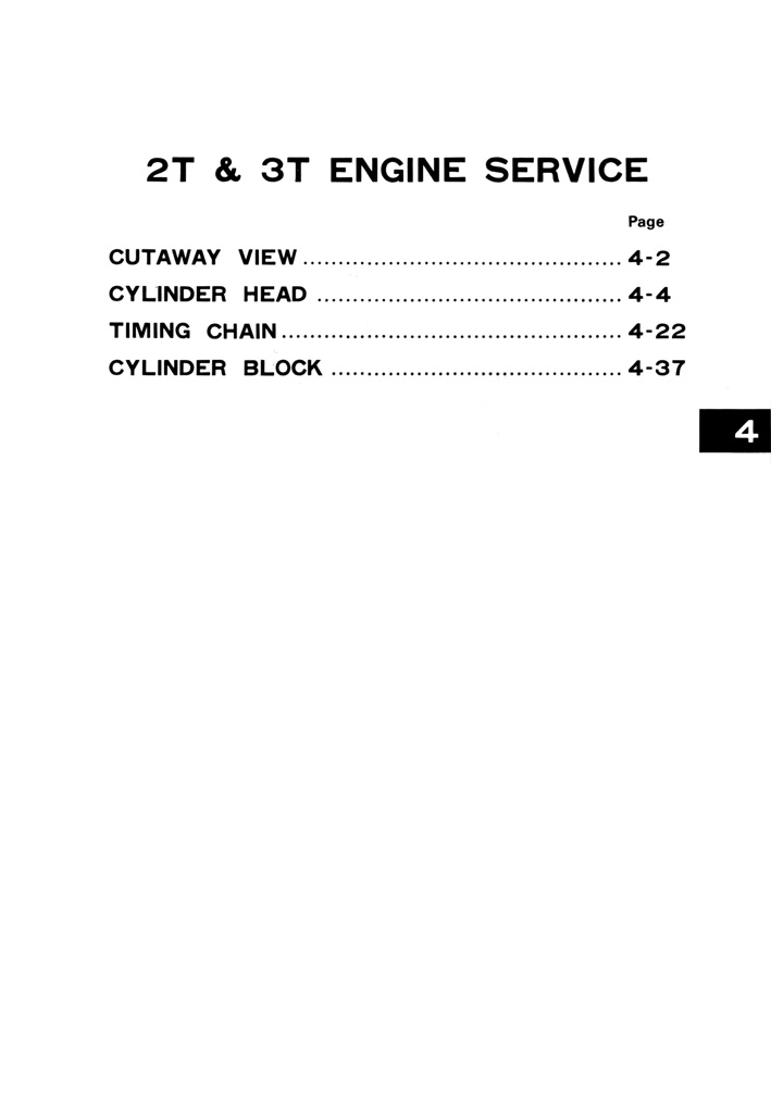 Toyota Service Manual - T Engine - Page 04-01 (100dpi) - Retro JDM